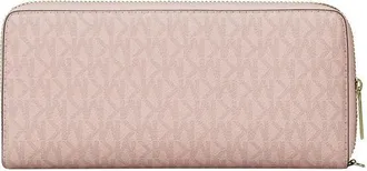 Michael Kors Coated Monogram Canvas Travel Wallet - Pink