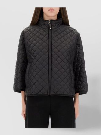 Max Mara lightweight quilted jacket high collar