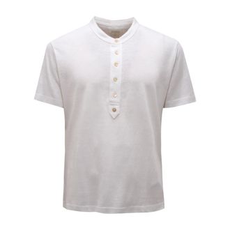 Eleventy Linen Blend Serafino Style Shirt