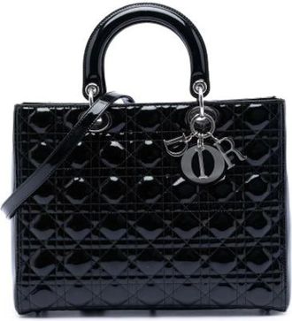 Dior Pre-owned Handbags, female, Black, Size: ONE SIZE Pre-owned Lady Dior