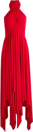 Norma Kamali Convertible Asymmetric Stretch-jersey Midi Dress - Red - S (UK8-10 / S)