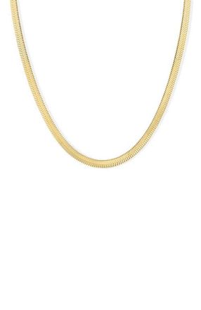 BEN ONI Herringbone Necklace, 5mm in Gold at Nordstrom, Size 16
