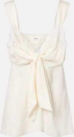 Chlo&eacute; Chlo&eacute; Top de seda con encaje