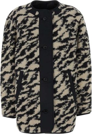 Isabel Marant BlackWhite Embroidered Reversible Jacket