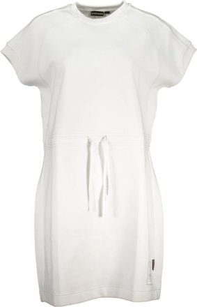 Napapijri Sportieve witte jurk met korte mouwen - Dames - Korte kleedjes - Wit - XS - Kleedjes