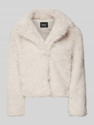 Only Cropped Jacke mit Kunstfell Modell CANNA in Offwhite, Gr&ouml;&szlig;e L