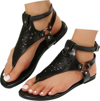Generic Women Sandals T-Strap Open Toe Casual Summer Boho Sandals Beach Roman Shoes Summer Rhinestones Flower Beach Flip Flops Ladies Thongs Elastic T-Strap B