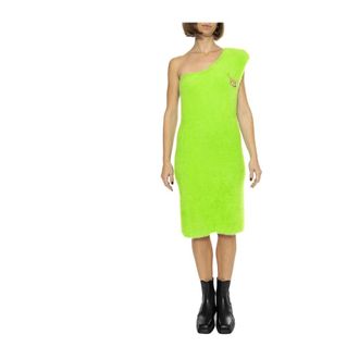 UGG One-Shoulder Midi Jurk - Dames - Casual kleedjes - Groen - S - Leer - Kleedjes