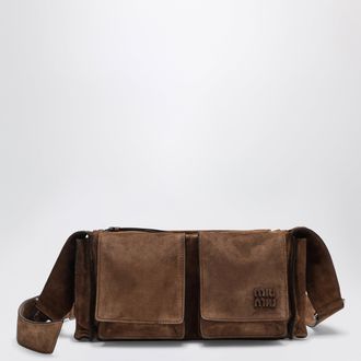 Miu Miu Utilitaire crossbody bag in cocoa suede