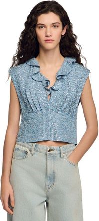 Sandro Sequin top in Blue at Nordstrom, Size X-Small