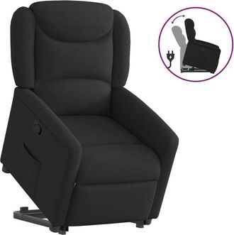vidaXL Sill&oacute;n Reclinable Elevable Tela Negro Vidaxl