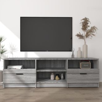 Berkfield Home TV Cabinet Grey Sonoma 150x33.5x45 cm Engineered Wood