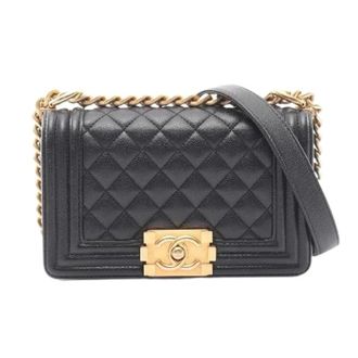 Chanel Pre-owned Boy Small Shoulder Bag - Dames - Pre-owned - Zwart - Maat: ONE Size Leer