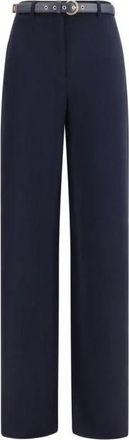 Max Mara Triacetaat Relaxed Fit Top - Dames - Wijde Broeken - Blauw - L - Broeken