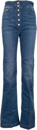Elisabetta Franchi Dames, Jeans, Blauw, Maat: W25 Katoen