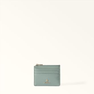 Furla Camelia Porta Carte Di Credito S Winter Sky Blu Pelle Testurizzata Verniciata Ares Donna
