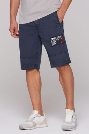 Camp David Bermudas CAMP DAVID, Herren, Gr. M, N-Gr, blau (schwarz teal), Web, Obermaterial: 100% Baumwolle, unifarben, regular fit knielang, Hosen Bermudas, Som