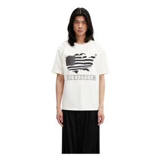 Rhude Banner Tee - Heren - Tops - Wit - Maat: XL Katoen