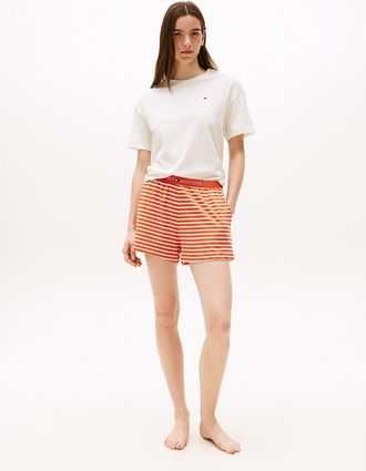 Tommy Hilfiger Womens T-Shirt & Short Sleep Set - Orange - XL
