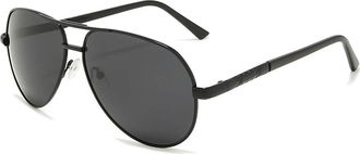 Generic Polarized Sunglasses for Men - Retro Double Beam Skeleton Design, Anti-Glare for Travel and Fishing