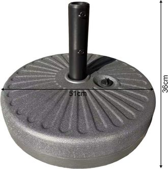 Mobili Rebecca Mobili Rebecca - Base Para Sombrilla Rebecca Mobili Balsa 36x51x51 Hdpe Negro