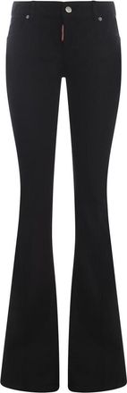 Dsquared2 Black Flared Mid Rise Jeans