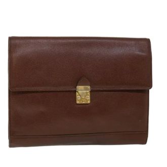 Saint Laurent Pre-owned Clutches, female, Brown, Size: ONE SIZE Pre-owned Leather Clutch