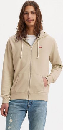 Levi's Kapuzensweatjacke LEVIS NEW ORIGINAL ZIP UP, Herren, Gr. L, fog, Sweatware, Obermaterial: 100% Baumwolle, bestickt, unifarben, normal h&uuml;ftbedeckend, R