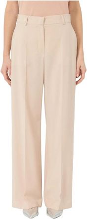 Max Mara Pantalon Visivo - Dames - Wijde Broeken - Roze - 2XL - Broeken