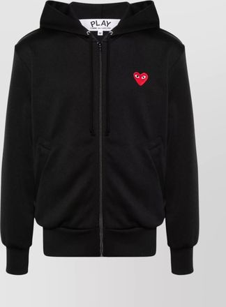 Comme Des Gar&ccedil;ons logo cotton hoodie with drawstring hood