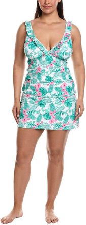 Nicole Miller 2Pc Ruffle Tankini & Swim Skirt Set