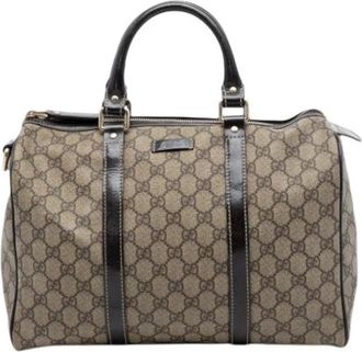 Gucci Pre-owned Handbags, female, Beige, Size: ONE SIZE Pre-owned Boston