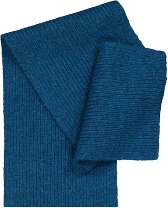 Dries Van Noten Moyson Sjaal - Heren - Wintersjaals - Blauw - ONE Size - Wol - Accessoires