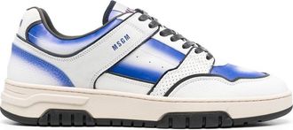 Msgm calf leather sneakers - men - Fabric/Calf Leather/Calf Leather/Rubber - 39 - Blue