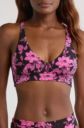 MeUndies FeelFree Longline Bralette in Pink Bloom at Nordstrom Rack, Size Small