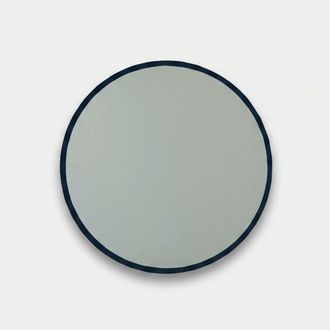 Emob Espejo Redondo De Pared De Mdf 60 Cm Orion - Negro