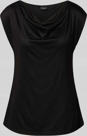 s.Oliver Black Label Regular Fit Blusentop aus reiner Viskose in Black, Gr&ouml;&szlig;e 34