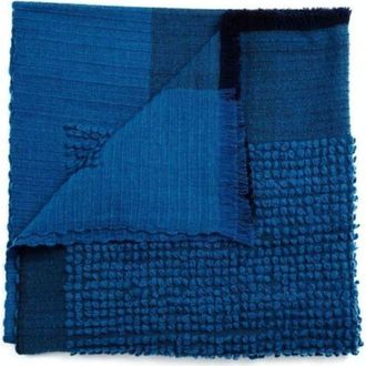 Studio Variously Macaroon Midnight Dark Blue Plush Textured Merino Handloom Throw in Indigo/blue at Nordstrom