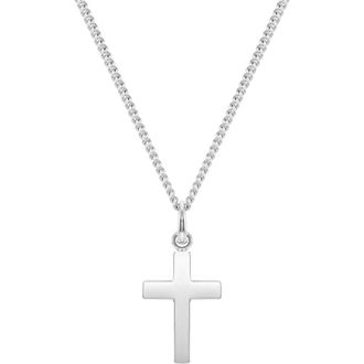 Vincero Sterling Silver Cross Pendant Necklace at Nordstrom, Size 16