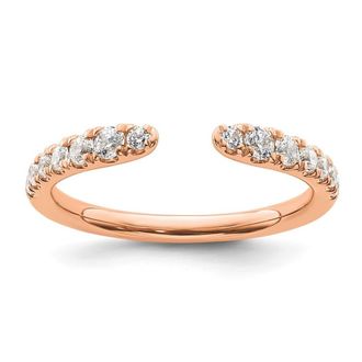 Diamond2Deal 14k Gold Lab Grown Diamond Wedding Band Ring 0.37Ct Clarity- VS Color- D-E