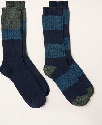 Fat Face FatFace Multi 2 Pack Nathan Socks in a Camper Gift Box