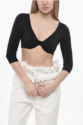 Celine Silk Jersey Crop Top with Underwire size Xs