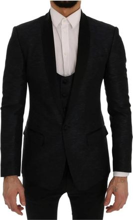 Dolce & Gabbana Blauwe Martini Slim Fit 2-Delig Blazer - Heren - Blazers - Blauw - M - Jassen