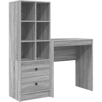 vidaXL Vidaxl - Escritorio Con Almacenamiento 2 Pcs Gris Sonoma 70 X 40 X 76 Cm