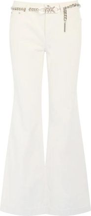 Michael Kors Wijde Broek - Dames - Wijde Broeken - Wit - 2XS - Katoen - Broeken