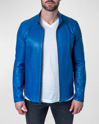 Maceoo Men & apos;s Reversible Leather Lab Jacket