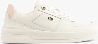 Tommy Hilfiger Flag Basket Sneaker Womens Sneakers Ecru/whimsy Pink - Size EU 36