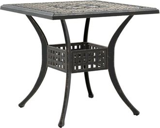 vidaXL Mesa De Jard&iacute;n Aluminio Fundido Color Bronce 80x80x75 Cm Vidaxl