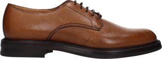 Eleventy Brown Leather Oxfords And Mens Derbies