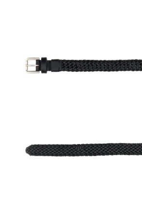 Dolce & Gabbana Mens Black Leather Belt Nero Exterior: Cinture